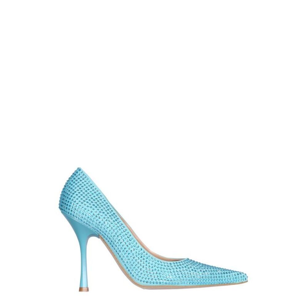 LIU JO Crystal Embellished Pointed Toe Stiletto Pumps Women AZURE